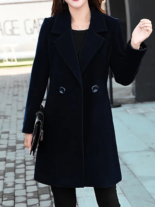 Women's Coat Casual Daily Valentine's Day Fall Winter Long Coat