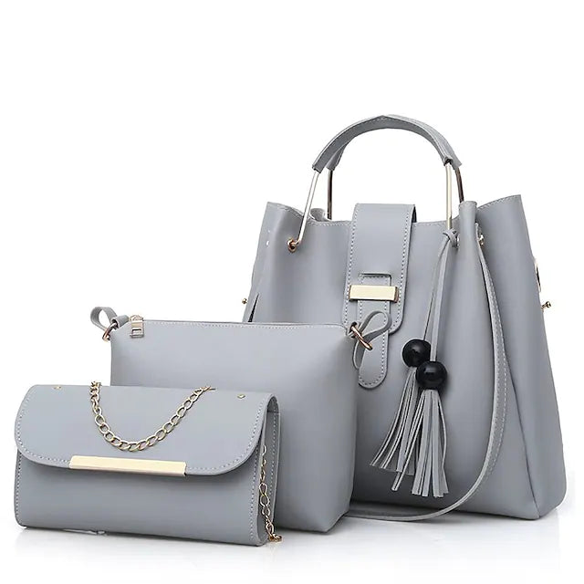 Women handbag+shoulder bag+purse 3pcs