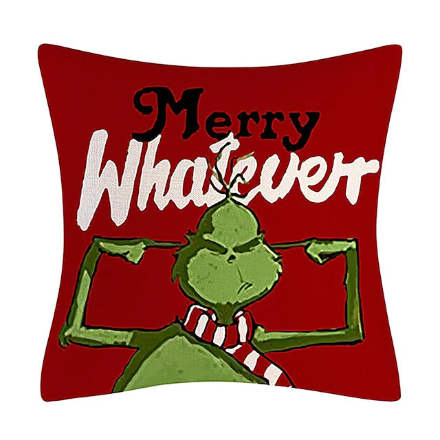 Christmas Party Grinch Pillow Cover 1PC Stink Stank Soft Decorative Square Cushion Case