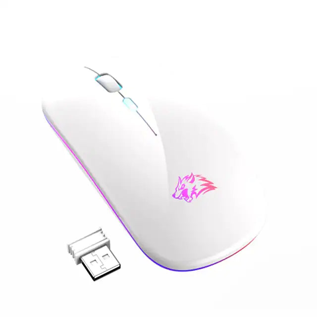 LED Wireless Mouse X15 Slim Rechargeable Wireless Mouse 2.4G Portable USB Optical Wireless