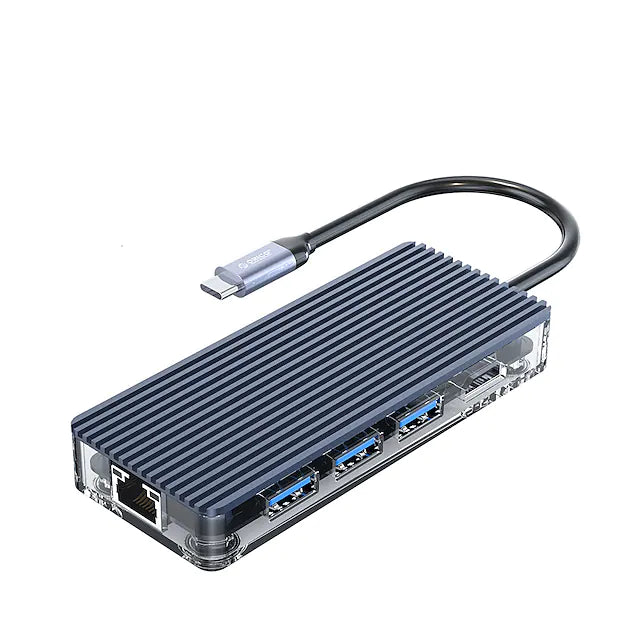 ORICO USB C HUB Type C to 4*USB3.0 RJ45 3.5mm Audio SD Card TF Card HDMI PD 3.0 USB Hub 11 Ports For Windows PC Laptop