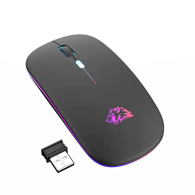 LED Wireless Mouse X15 Slim Rechargeable Wireless Mouse 2.4G Portable USB Optical Wireless