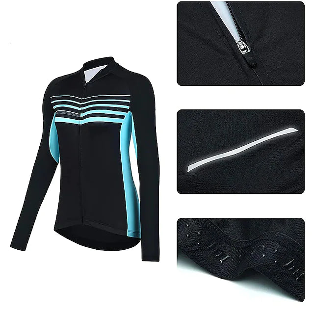 21Grams® Women's Long Sleeve Cycling Jersey with Tights