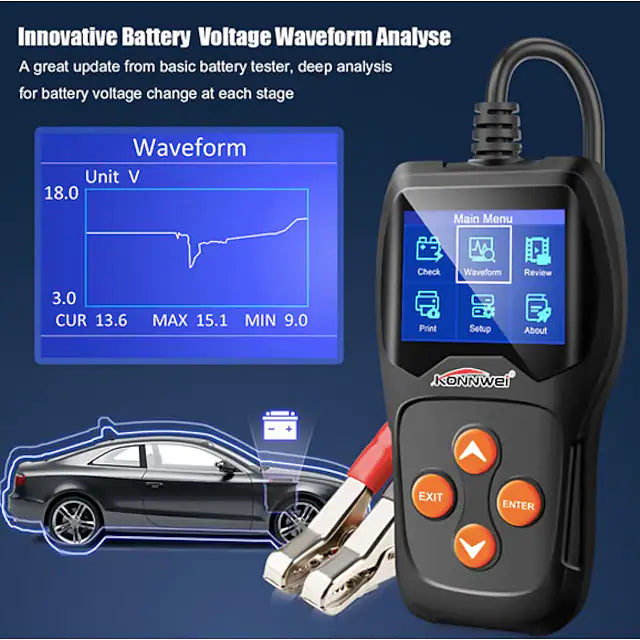 KONNWEI KW600 Car Battery Tester 12V Analyzer