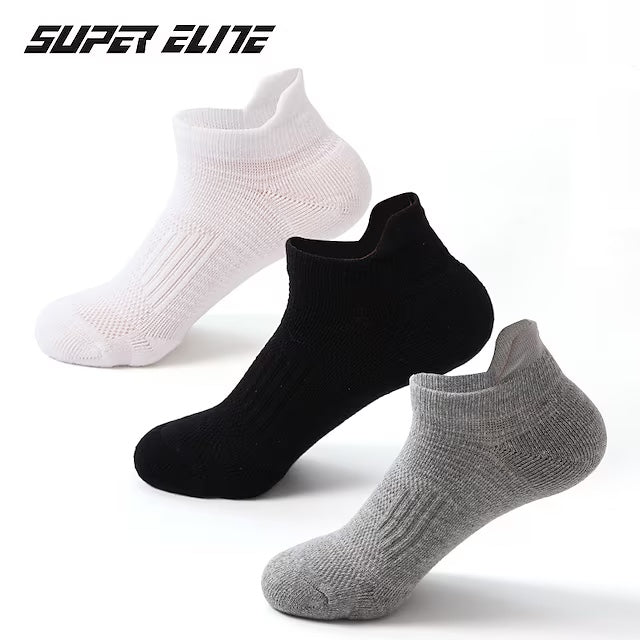 Running Socks 3 Pairs Men's Socks Anti-Slip Breathable Sweat wicking Basketball Football / Soccer
