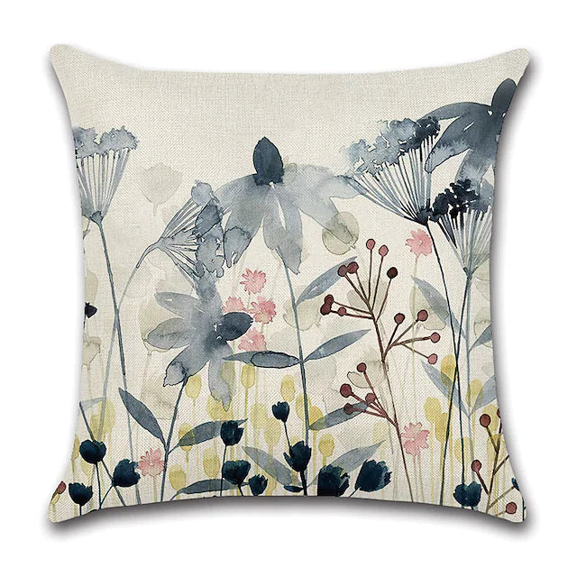 Vintage Floral Double Side Cushion Cover 4PC Soft Decorative Square Throw Pillow Cover Cushion