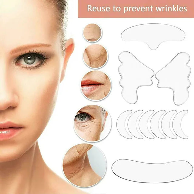 Reusable Silicone Wrinkle Removal Sticker Face Forehead Neck Eye Sticker
