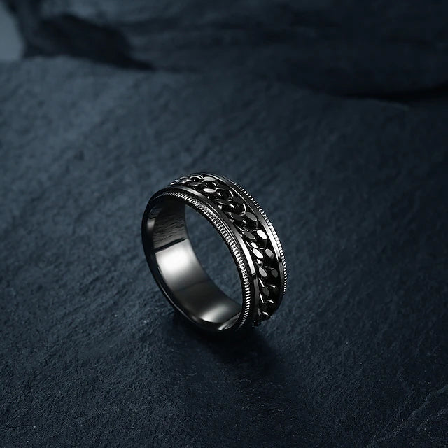 1pc Ring For Men Women Silver Gold Black Street