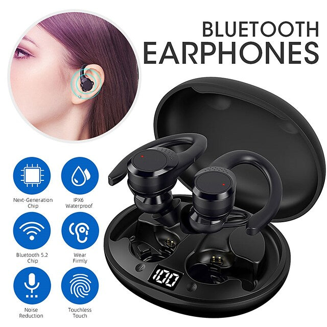 NIA AX9 True Wireless Headphones TWS Earbuds Ear Hook Bluetooth 5.2 Stereo with Microphone
