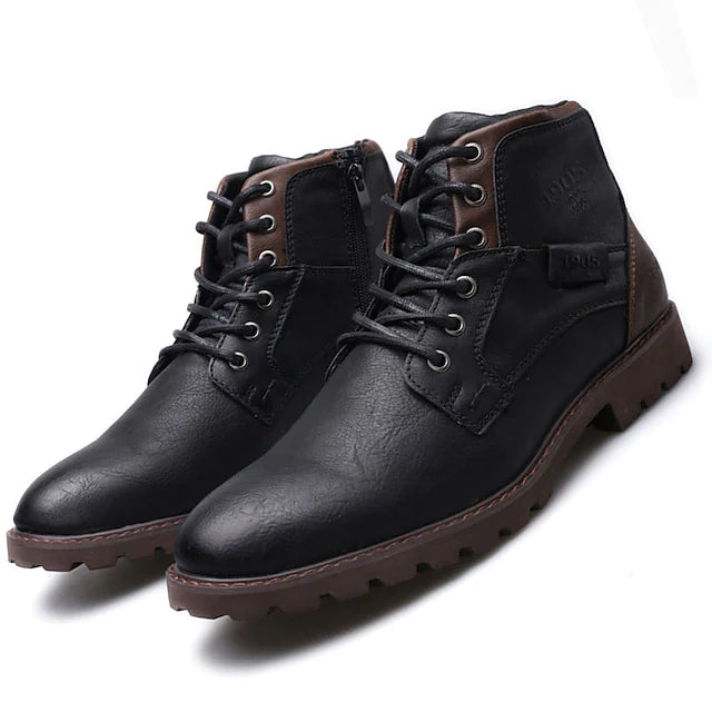 Men's Boots Combat Boots Casual British Outdoor Daily Faux Leather