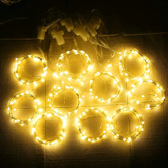 LED Window Curtain String Lights 3x3m Wedding Decoration