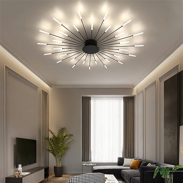 Acrylic LED Flush Ceiling Lights Linear Modern Living Room,