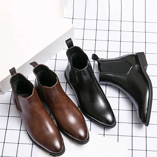 Men's Boots Chelsea Boots Classic British Daily Outdoor PU