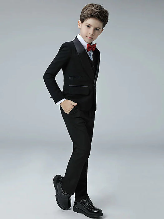 First Communion Three-piece Suit ( Vest Shirt Pants Bow Tie ) Kids Boys Ring Bearer