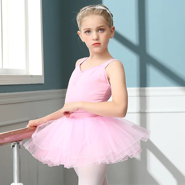 Kids' Dancewear Ballet Skirts Pure Color Splicing Tulle Girls'