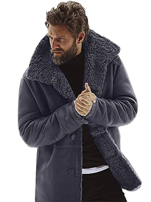 Men's Winter Coat Sherpa jacket Business Causal Winter Fall Cotton Warm