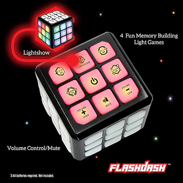 Winning Fingers Flashing Cube Electronic Memory & Brain Game 4-in-1 Handheld Game