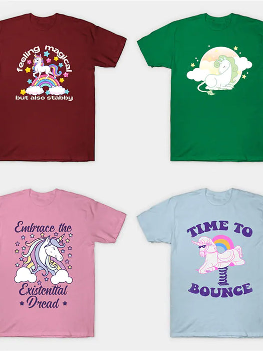 Kids Girls' T shirt Animal Outdoor 3D Print Short Sleeve Crewneck Active 3-12 Years