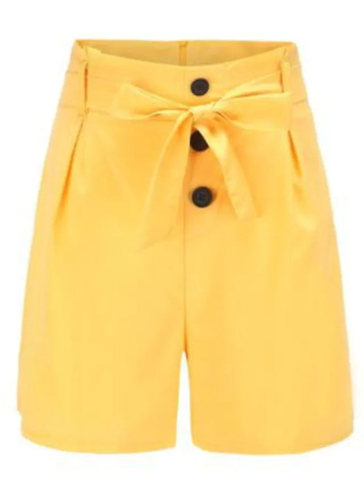 Women's Shorts Hot Pants Yellow Red White Mid Waist Basic Fashion