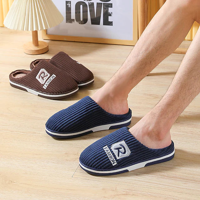 Men's Slippers & Flip-Flops Warm Slippers Fleece Slippers Casual Home