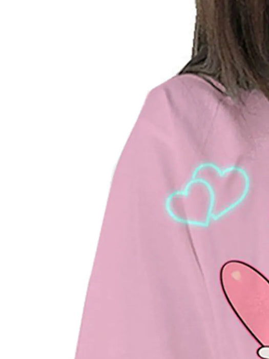 Amy Rose Kids Girls' T shirt Cartoon Outdoor 3D Print Short Sleeve Crewneck