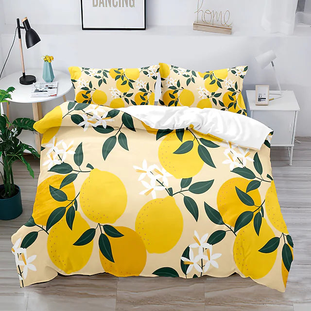 Lemon Duvet Cover Set Quilt Bedding Sets Comforter Cover