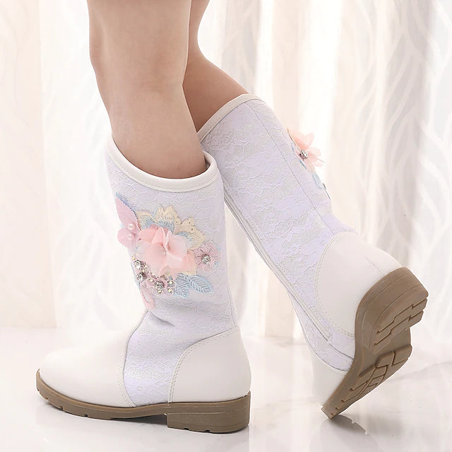 Girls' Boots Flower Girl Shoes Lace Big Kids(7years +) Little Kids(4-7ys)