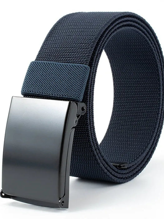 Men's Wide Belt Polyester Knit Stretch Belt Military One Size