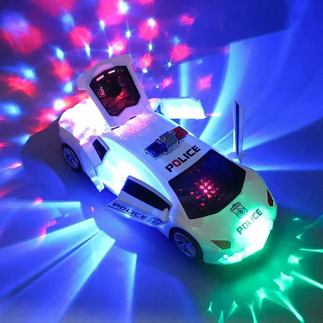 1 pcs Electric dancing deformation rotating universal police car toy car boy toy child kid girl car Christmas birthday gift