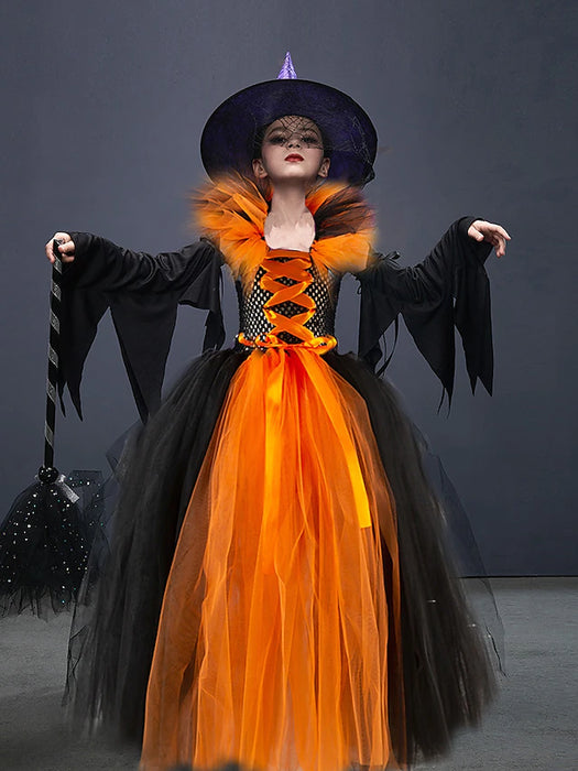 Kids Girls' Hocus Pocus Witch Winifred Sanderson Halloween Dress Set