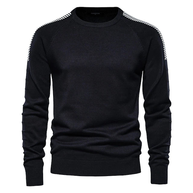 Men's Sweater Pullover Sweater Jumper Knit Knitted Solid Color Crew Neck