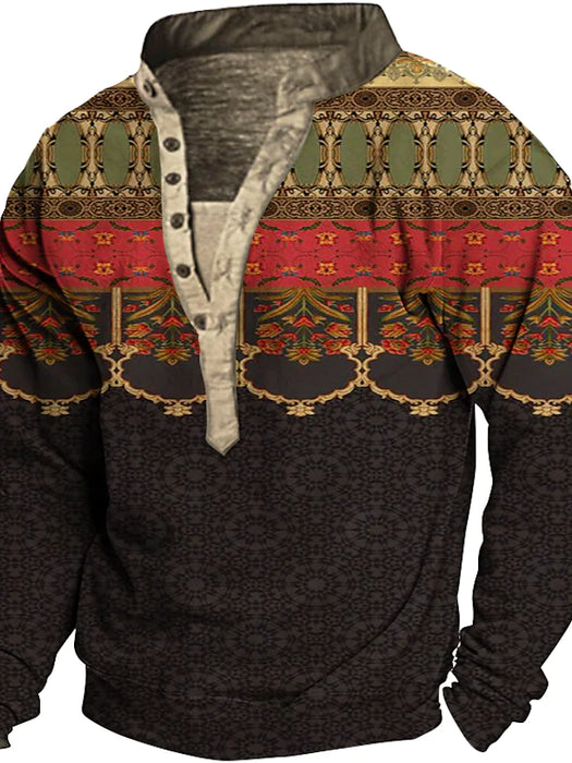 Men's Sweatshirt Pullover Graphic Prints Print V Neck Sports & Outdoor