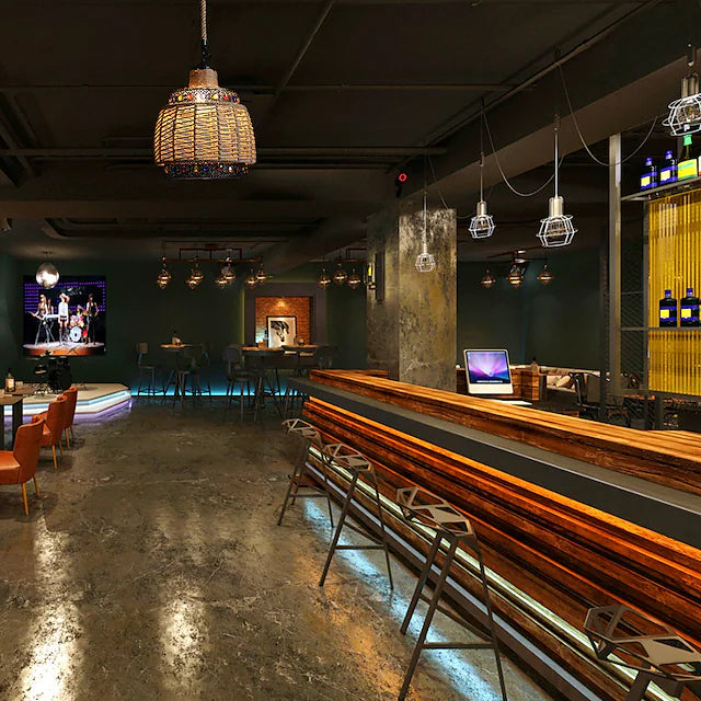 Rattan Woven Pendant Lamp 37cm Natural Simple Hand Weaved Pendant