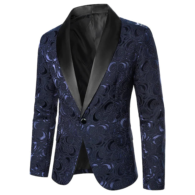 Men Blazer Sport Jacket Sport Coat Warm Breathable Wedding Special Occasion Party / Evening Single Breasted