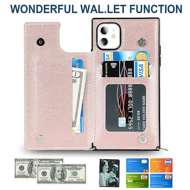 Wallet Case for iPhone 13 Case Crossbody Phone Case for iPhone 13 Lanyard Neck