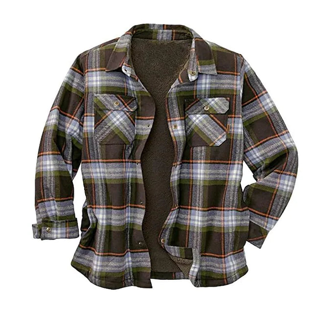 Men's Wine Red Royal Blue Plaid / Check Winter Casual Clothing Apparel