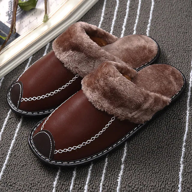 Men's Slippers & Flip-Flops Fur Lined Warm Slippers Fleece Slippers