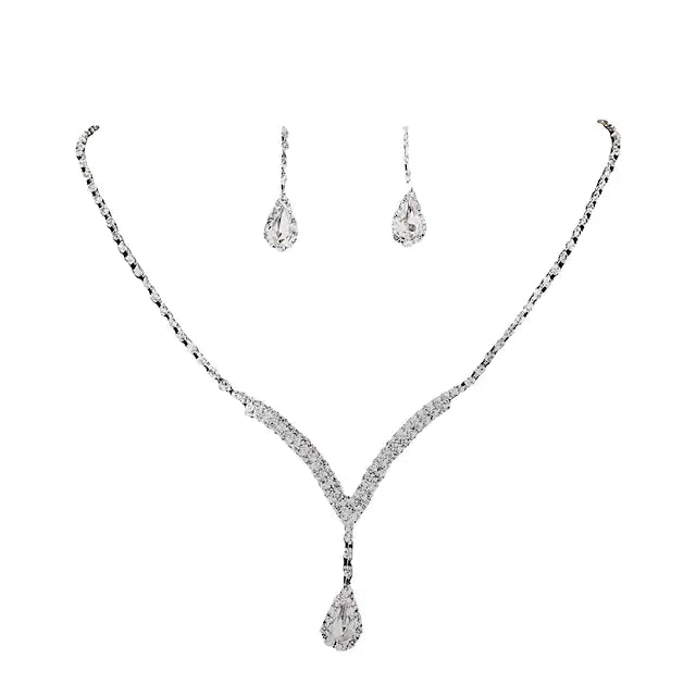 1 set Bridal Jewelry Sets For Women's Party Evening Gift Formal Rhinestone
