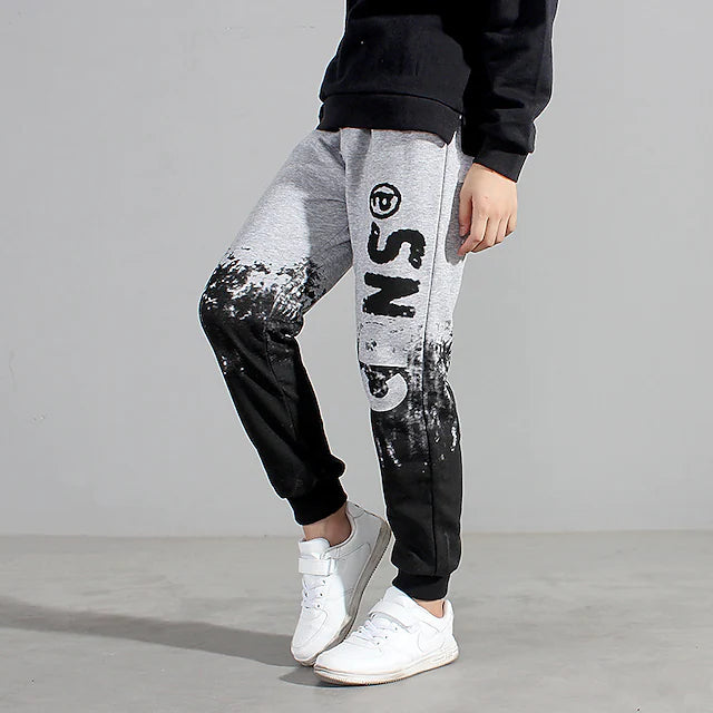 Kids Boys Sweatpants Trousers Letter Pants Outdoor Cotton Daily