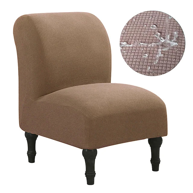 Armless Chair Slipcovers Water-Repellent Chair Covers Stretch Couch