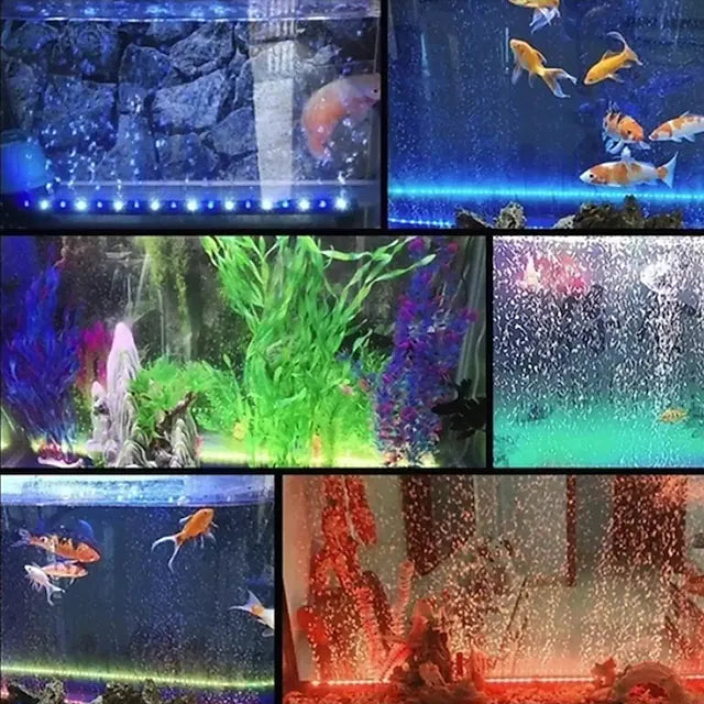 LED Plants Growing Lights Fish Tank Light Colorful Bubble Small Clip Lights Aquarium Bar Strip Lamp Waterproof Decor Tube Lamp
