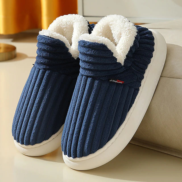 Men's Unisex Slippers & Flip-Flops Fur Lined Warm Slippers Fleece Slippers