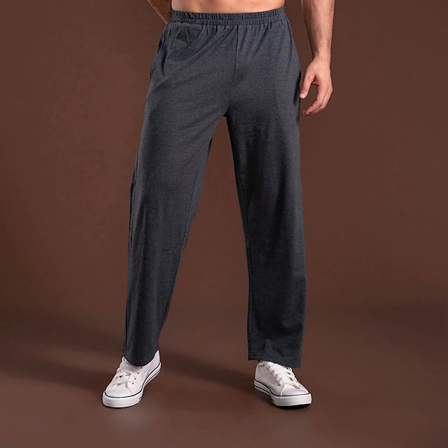 Men's Plus Size Loungewear Lounge Pants Pajama Pants Plain Sports