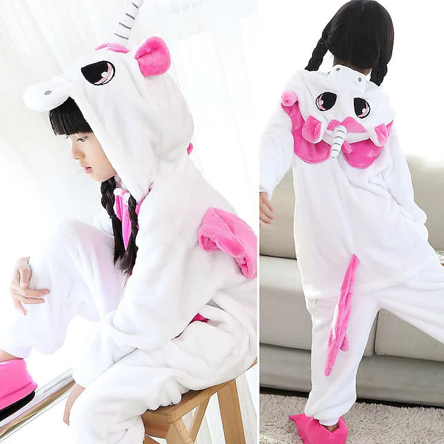 Kid's Kigurumi Pajamas Unicorn Cat Tiger Animal Onesie Pajamas