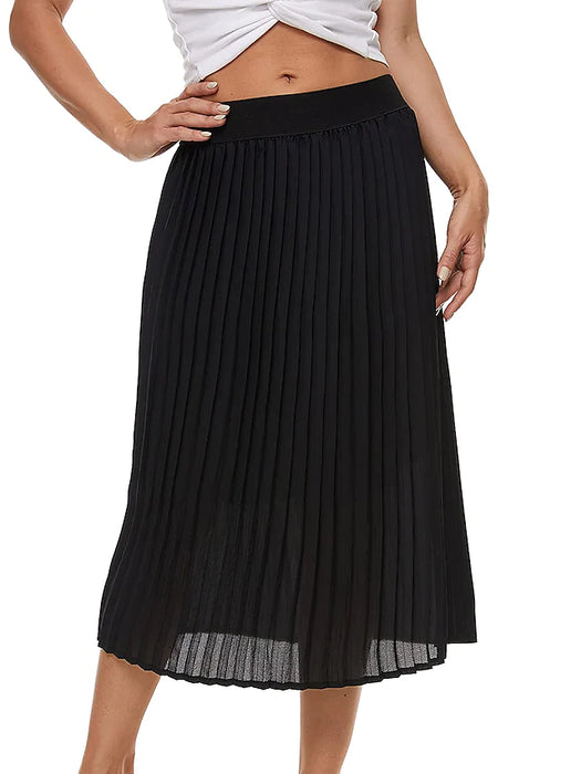 Women's A Line Pencil Work Skirts Midi Polyester