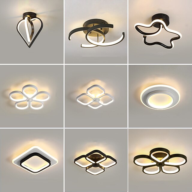 24cm Dimmable Ceiling Lights Metal Painted Finishes LED Nordic Style 220-240V
