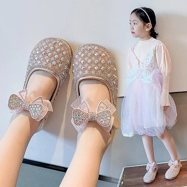 Girls' Flats Daily Glitters Flower Girl Shoes Children's Day PU