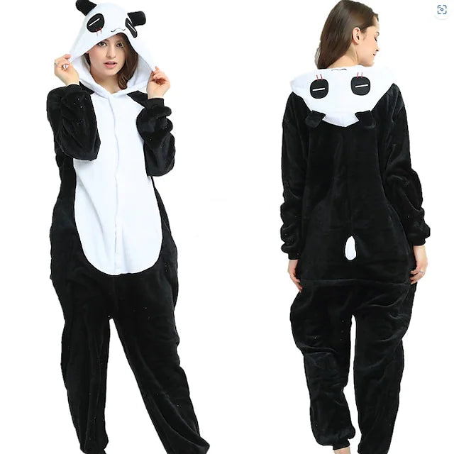 Adults' Kigurumi Pajamas Nightwear Camouflage Panda Cartoon Onesie Pajamas