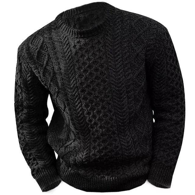 Men's Sweater Pullover Sweater Jumper Ribbed Knit Cropped Knitted