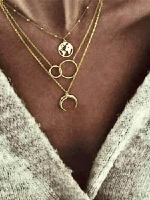 Women's necklace Chic & Modern Street Geometry Necklaces / Gold / Silver / Fall / Winter / Spring